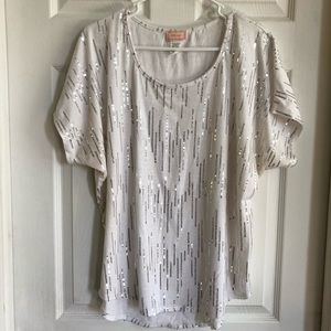 White Sequin top